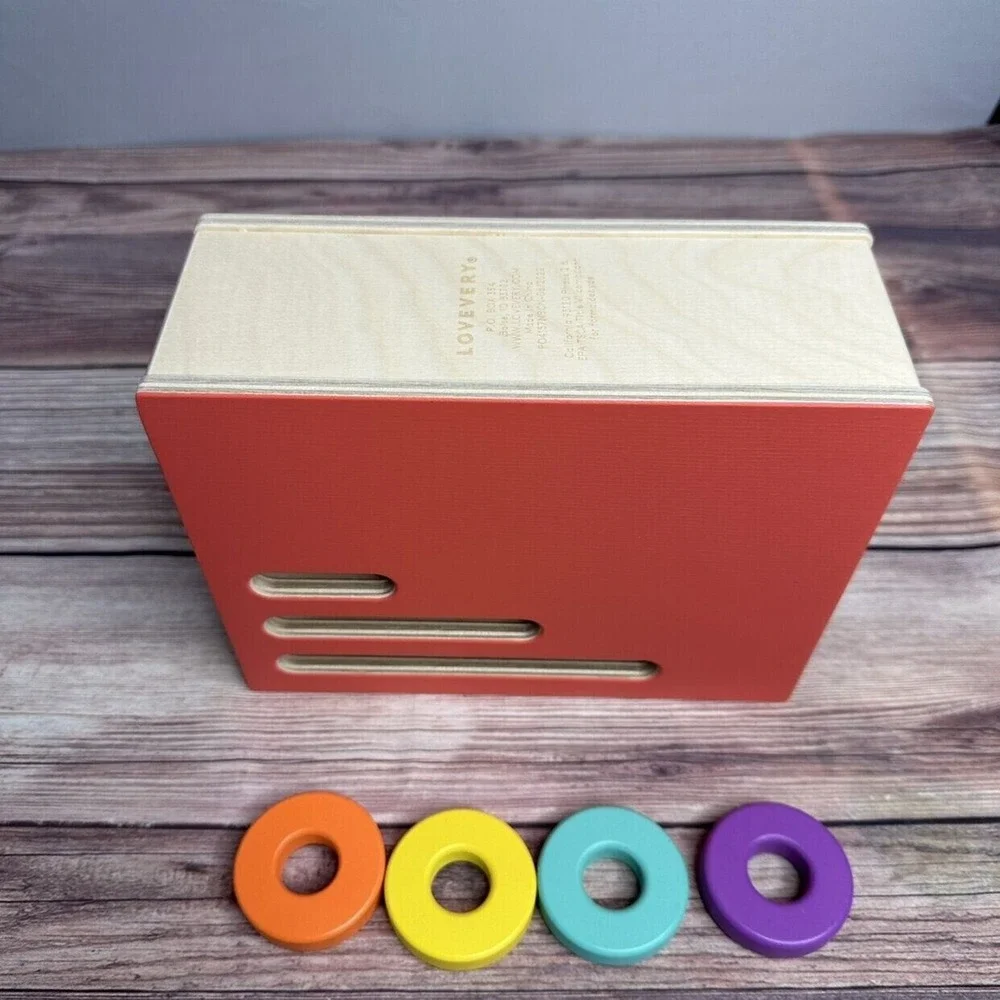 Lovevery Count and Slide Ring Chute‎ Wooden Toy The Realist Play Kit Montessori